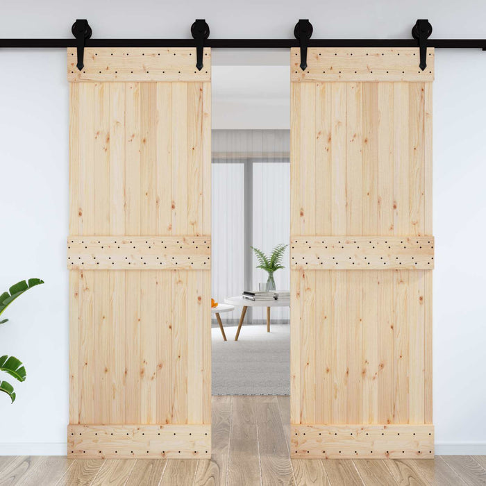 Ușă NARVIK natural 80 x 210 cm Lemn de Pin Solid - WALTI WALTI