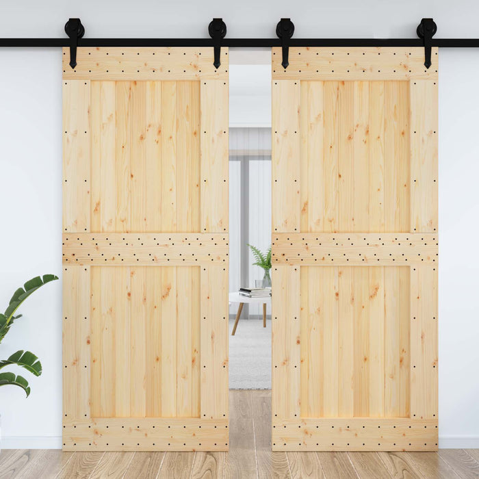 Ușă NARVIK natural 95 x 210 cm Lemn de Pin Solid - WALTI WALTI