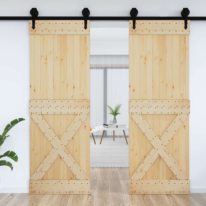 Ușă NARVIK natural 80 x 210 cm Lemn de Pin Solid - WALTI WALTI