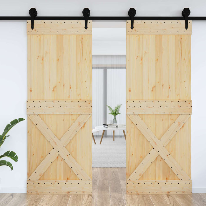 Ușă NARVIK natural 85 x 210 cm Lemn de Pin Solid - WALTI WALTI