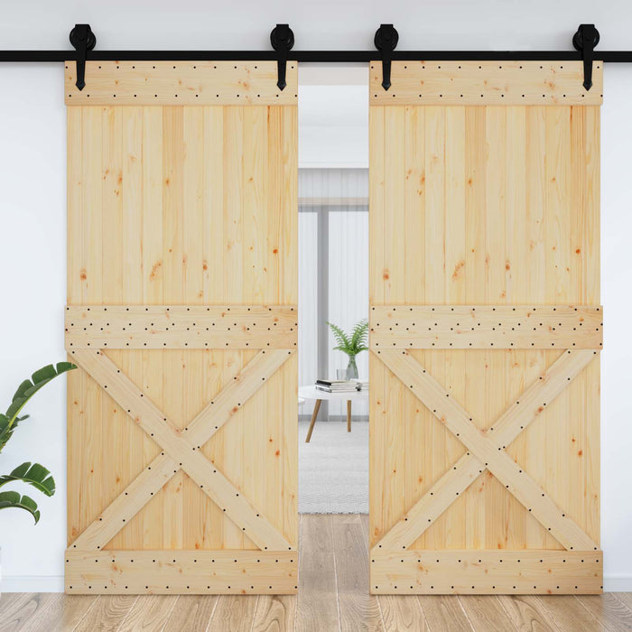 Ușă NARVIK natural 100 x 210 cm Lemn de Pin Solid - WALTI WALTI
