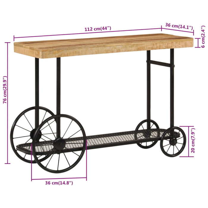 Consolă 112x36x76 cm din lemn masiv de mango și fier - WALTI WALTI