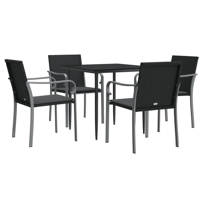 Set mobilier de grădină cu perne, 5 piese, poliratan și oțel - WALTI WALTI