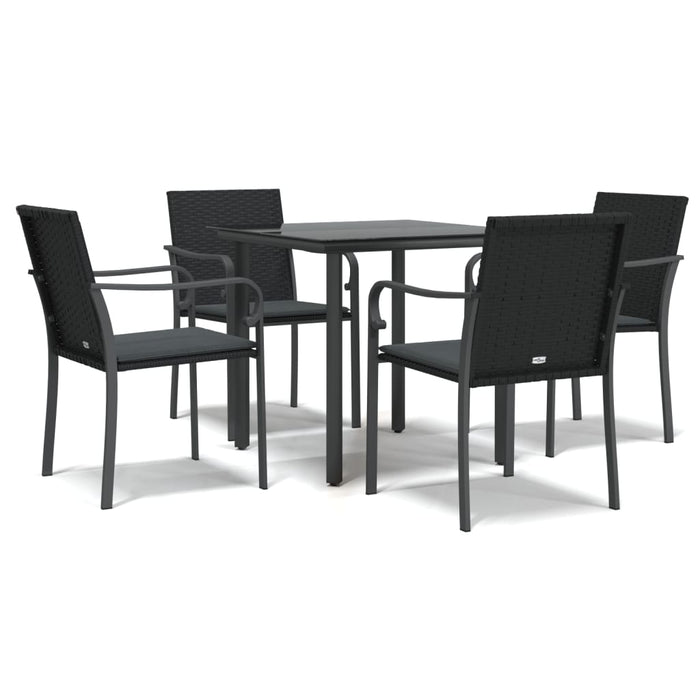 Set mobilier de grădină cu perne, 5 piese, poliratan și oțel - WALTI WALTI