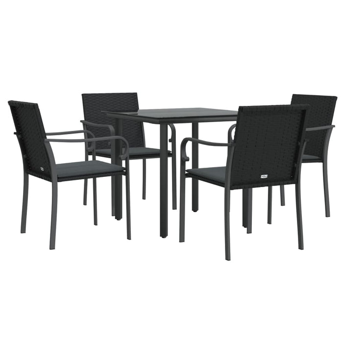 Set mobilier de grădină cu perne, 5 piese, poliratan și oțel - WALTI WALTI