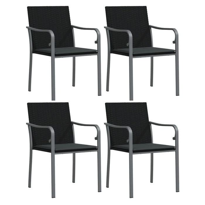 Set mobilier de grădină cu perne, 5 piese, poliratan și oțel - WALTI WALTI