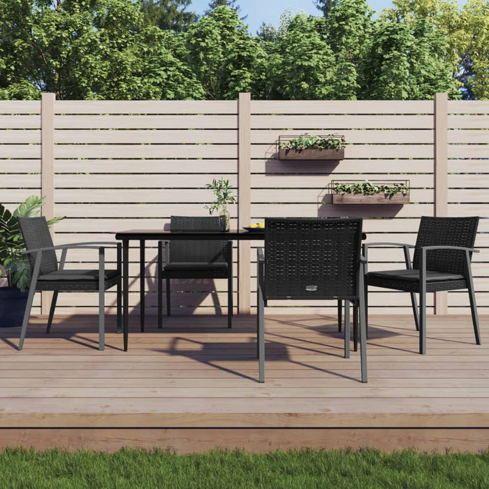 Set mobilier de grădină cu perne, 5 piese, poliratan și oțel - WALTI WALTI