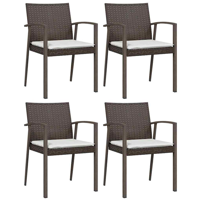 Set mobilier de grădină cu perne, 5 piese, poliratan și oțel - WALTI WALTI