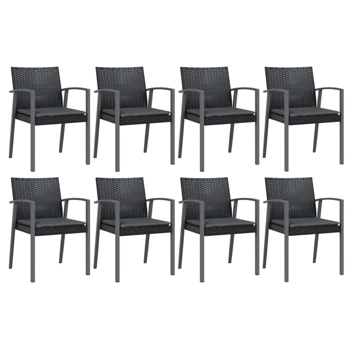 Set mobilier de grădină cu perne, 9 piese, poliratan și oțel - WALTI WALTI