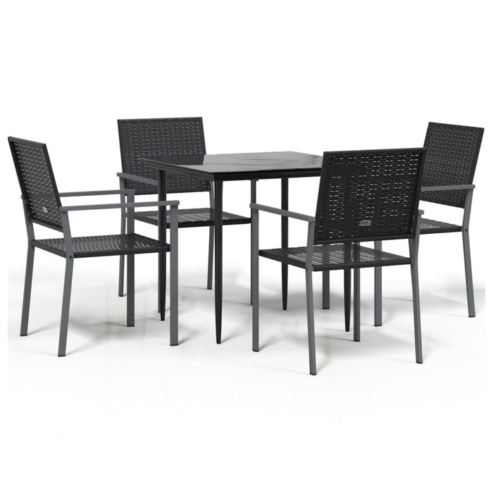 Set mobilier de grădină, 5 piese, poliratan și oțel - WALTI WALTI