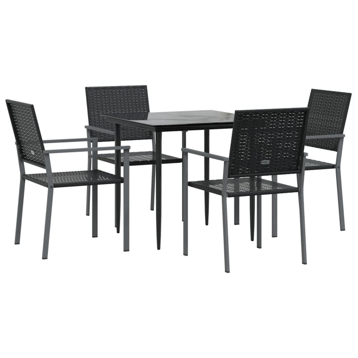 Set mobilier de grădină, 5 piese, poliratan și oțel - WALTI WALTI
