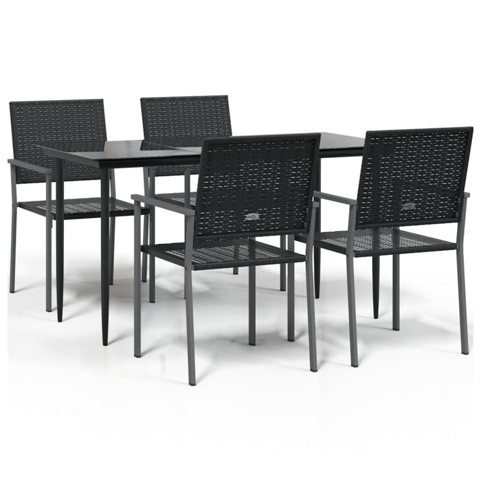 Set mobilier de grădină, 5 piese, poliratan și oțel - WALTI WALTI