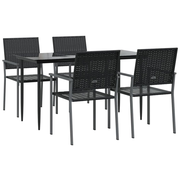 Set mobilier de grădină, 5 piese, poliratan și oțel - WALTI WALTI