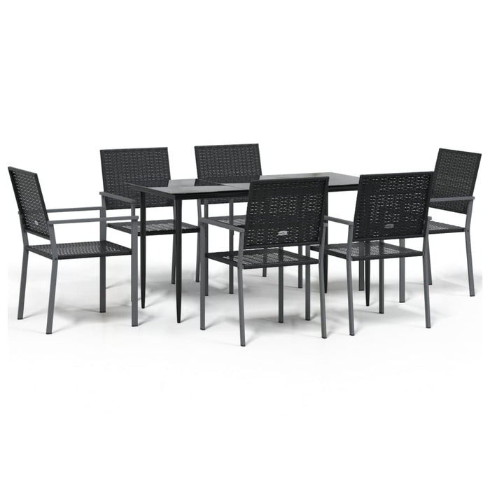 Set mobilier de grădină, 7 piese, poliratan și oțel - WALTI WALTI