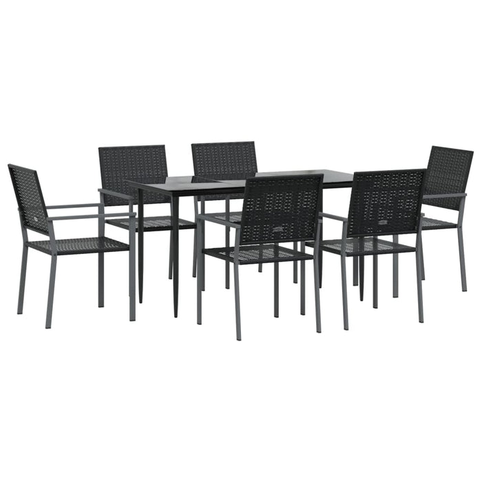 Set mobilier de grădină, 7 piese, poliratan și oțel - WALTI WALTI
