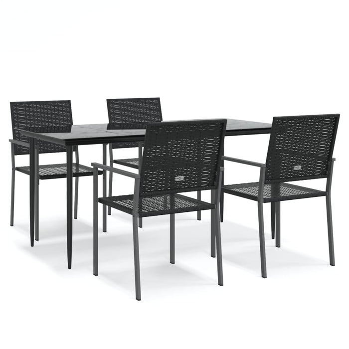 Set mobilier de grădină, 5 piese, poliratan și oțel - WALTI WALTI