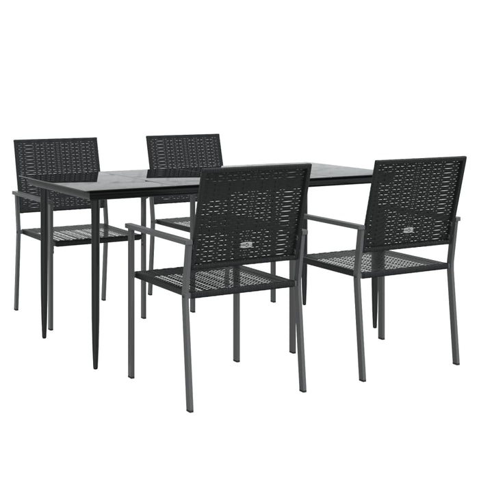 Set mobilier de grădină, 5 piese, poliratan și oțel - WALTI WALTI