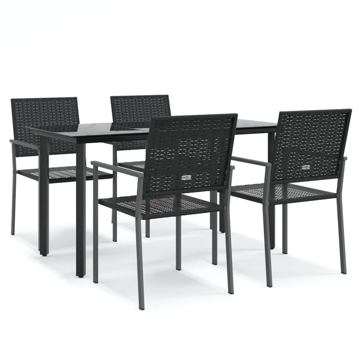 Set mobilier de grădină, 5 piese, poliratan și oțel - WALTI WALTI
