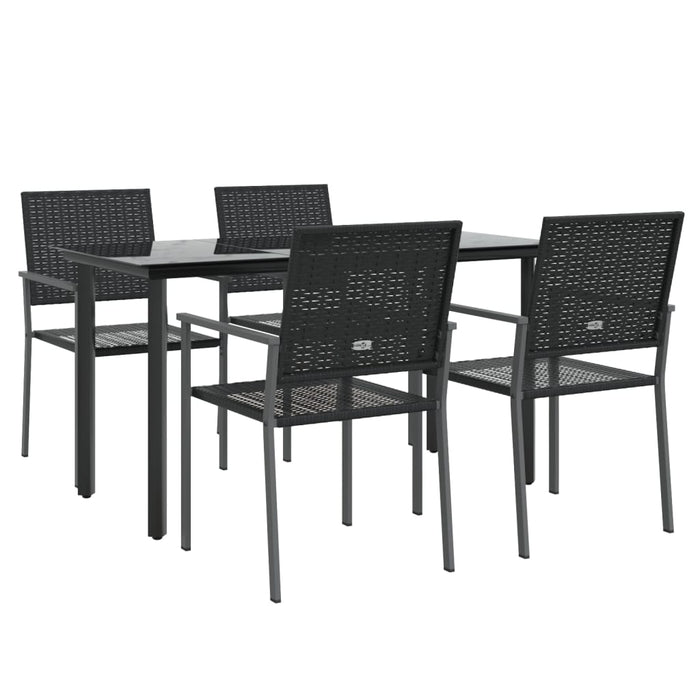 Set mobilier de grădină, 5 piese, poliratan și oțel - WALTI WALTI