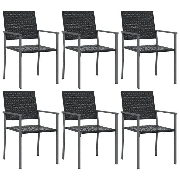 Set mobilier de grădină, 7 piese, poliratan și oțel WALTI