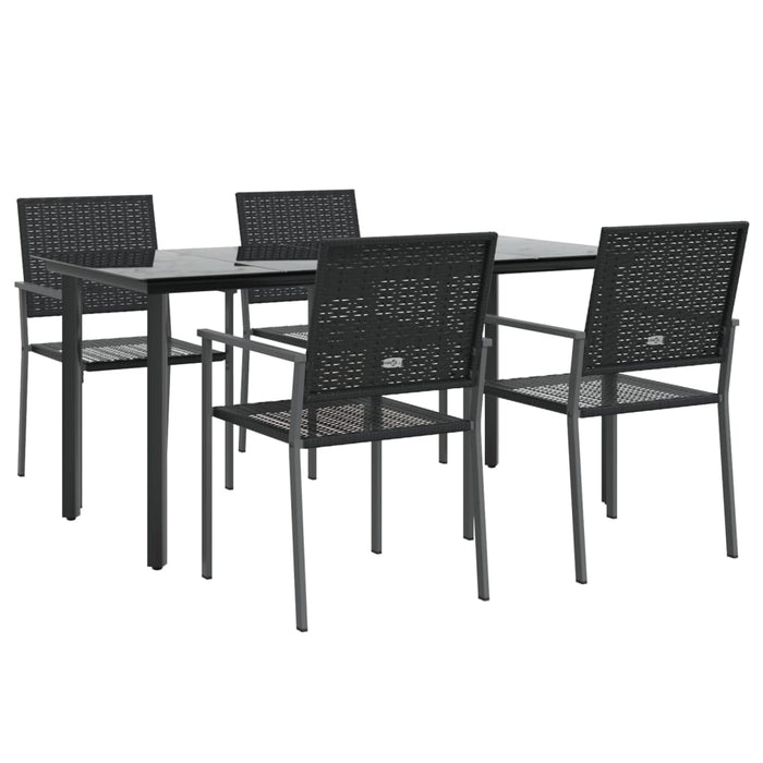 Set mobilier de grădină, 5 piese, poliratan și oțel - WALTI WALTI