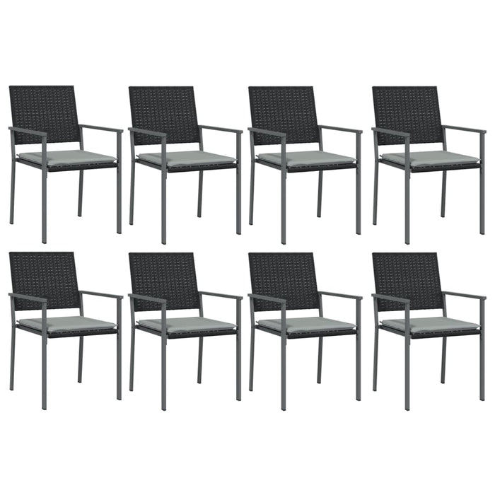 Set mobilier de grădină cu perne, 9 piese, poliratan și oțel WALTI