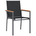 Set mobilier de grădină, 5 piese, negru, textilenă și oțel - WALTI WALTI