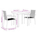 Set mobilier de grădină, 3 piese, negru, textilenă și oțel - WALTI WALTI