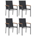 Set mobilier de grădină, 5 piese, negru, textilenă și oțel - WALTI WALTI