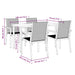 Set mobilier de grădină, 5 piese, negru, textilenă și oțel - WALTI WALTI