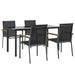 Set mobilier de grădină, 5 piese, negru, textilenă și oțel - WALTI WALTI