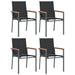 Set mobilier de grădină, 5 piese, negru, textilenă și oțel - WALTI WALTI