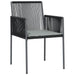 Set mobilier grădină cu perne, 5 piese, negru, poliratan & oțel - WALTI WALTI