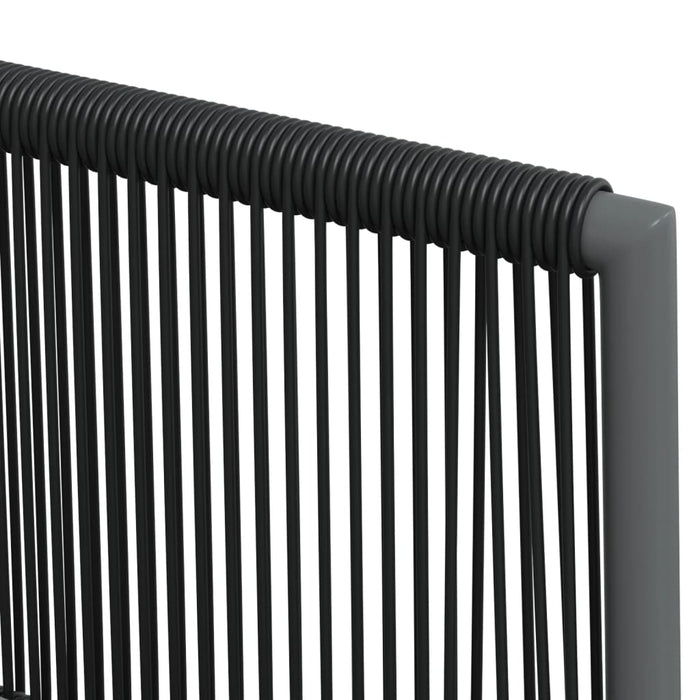 Scaune grădină cu perne 4 buc. negru 54x60,5x83,5 cm poliratan - WALTI WALTI