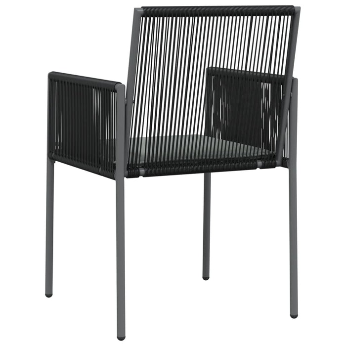 Scaune grădină cu perne 6 buc. negru 54x60,5x83,5 cm poliratan - WALTI WALTI