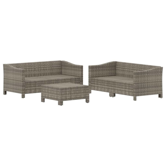 Set mobilier de grădină cu perne, 5 piese, gri, poliratan - WALTI WALTI