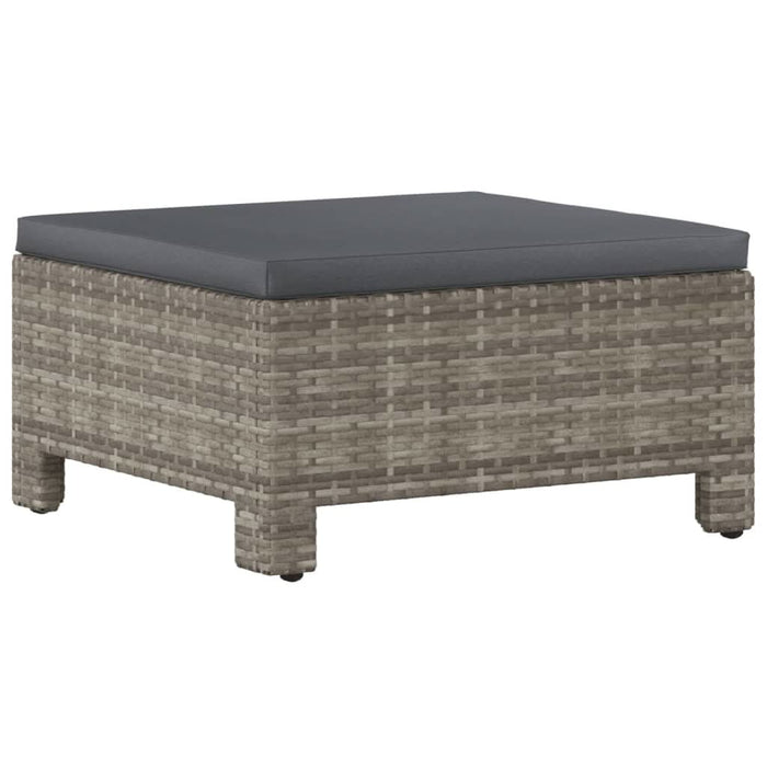 Set mobilier de grădină cu perne, 9 piese, gri, poliratan - WALTI WALTI