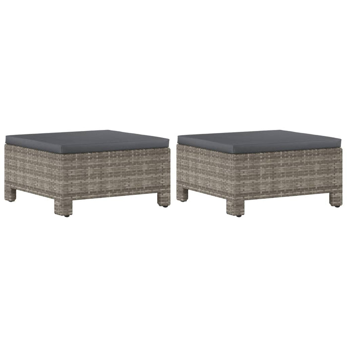 Set mobilier de grădină cu perne, 6 piese, gri, poliratan - WALTI WALTI
