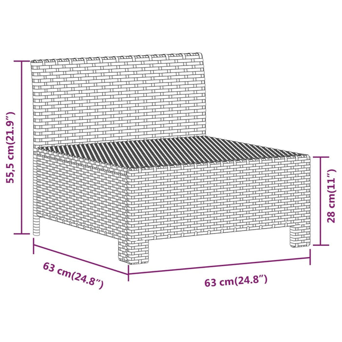Set mobilier de grădină cu perne, 5 piese, gri, poliratan - WALTI WALTI