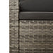 Set mobilier de grădină cu perne, 6 piese, gri, poliratan - WALTI WALTI