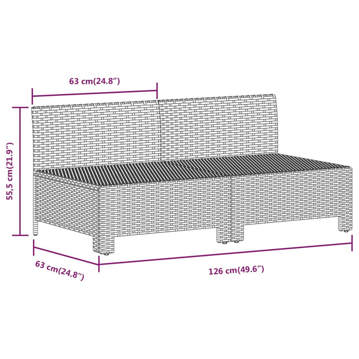 Set mobilier de grădină cu perne, 8 piese, gri, poliratan WALTI