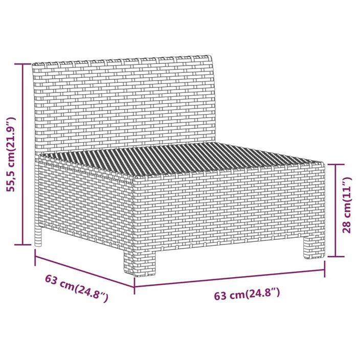 Set mobilier de grădină cu perne, 7 piese, gri, poliratan - WALTI WALTI