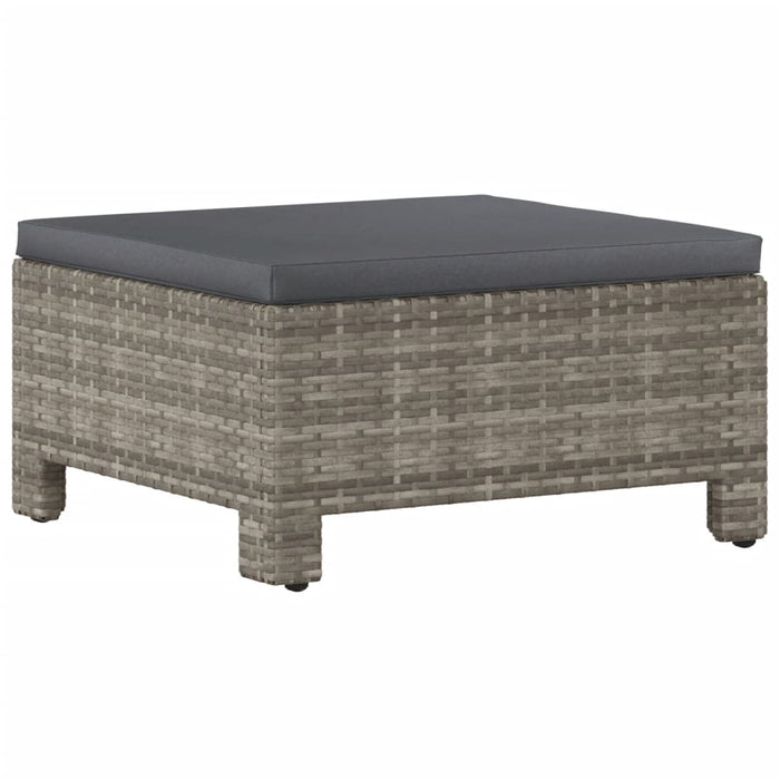 Set mobilier de grădină cu perne, 9 piese, gri, poliratan WALTI