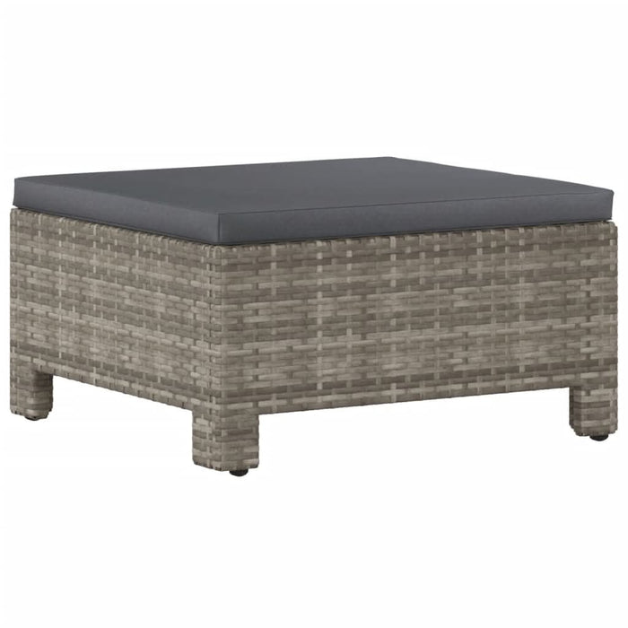 Set mobilier de grădină cu perne, 7 piese, gri, poliratan - WALTI WALTI