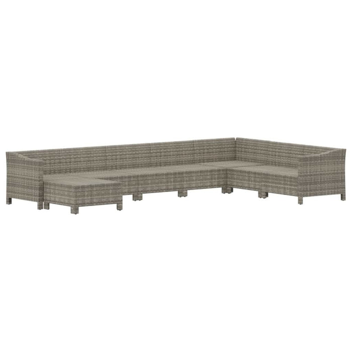 Set mobilier de grădină cu perne, 8 piese, gri, poliratan - WALTI WALTI