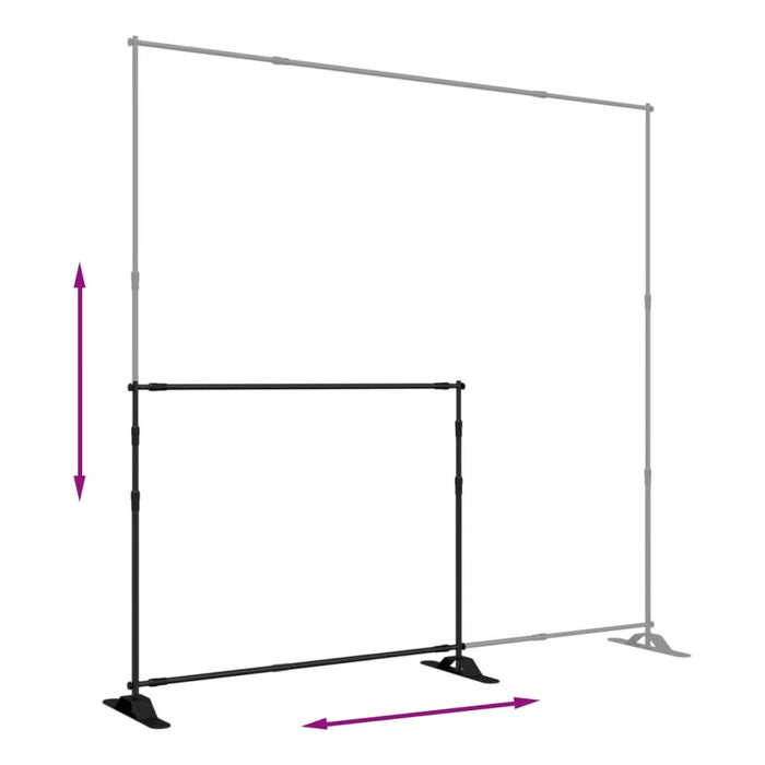 Suporturi pentru fundal, 2 buc., negru, 254x243 cm, oțel - WALTI WALTI