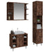 Set dulapuri de baie, 3 piese, stejar afumat, lemn prelucrat - WALTI WALTI