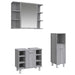 Set dulapuri de baie, 3 piese, gri sonoma, lemn prelucrat - WALTI WALTI