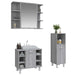 Set dulapuri de baie, 3 piese, gri sonoma, lemn prelucrat - WALTI WALTI