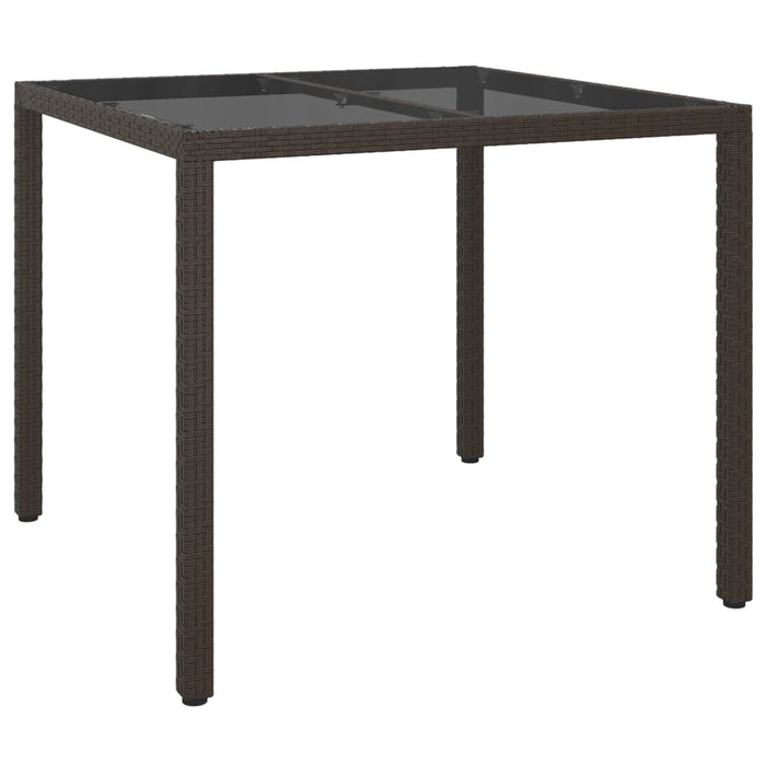 Set mobilier de grădină, 5 piese, cu perne, maro, poliratan WALTI